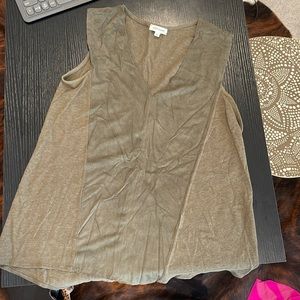 River Island Suede Green Top